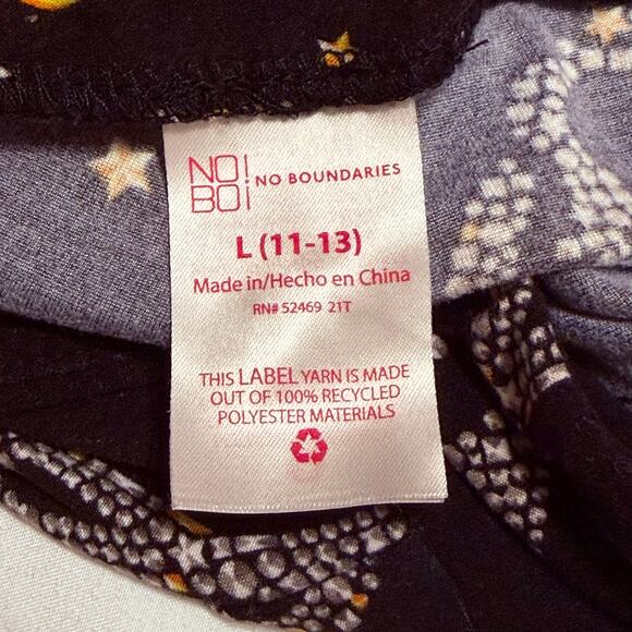 High-Waisted Black Celestial Skull & Crossbones Leggings -L - Picture 6 of 8